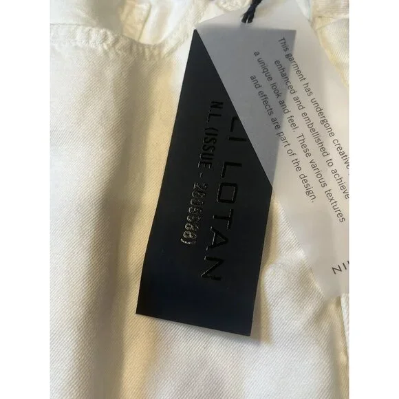 NWT NILI LOTAN Bias Linen/Cotton Pants in White Size 10 3NL135 MSRP $375